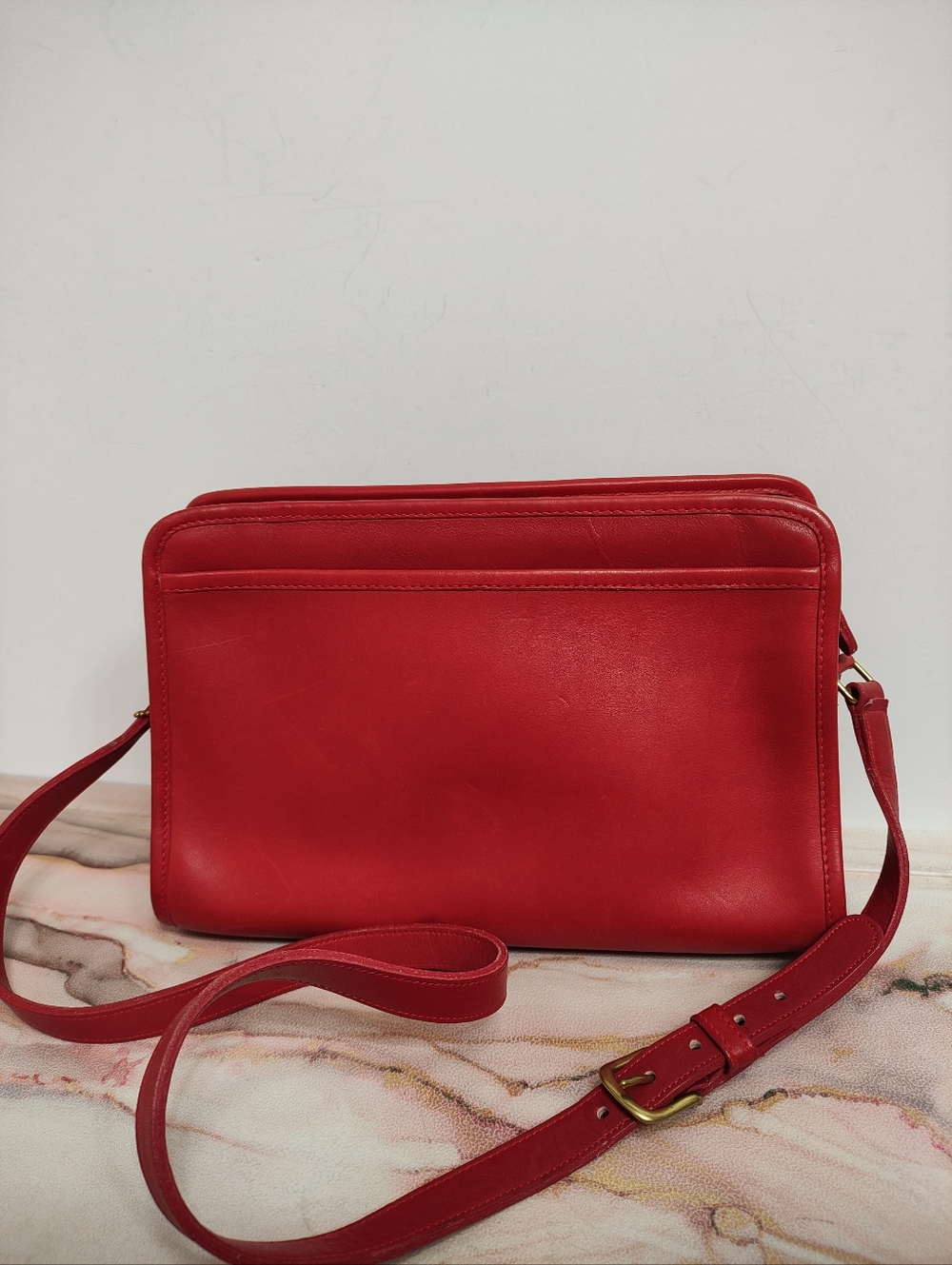 Vintage Coach 9820 Swagger Shoulder Bag Red Made in NYC - Picture 2 of 13